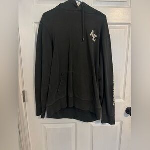 American Eagle Men's Dark Gray Hoodie Size Large Tall